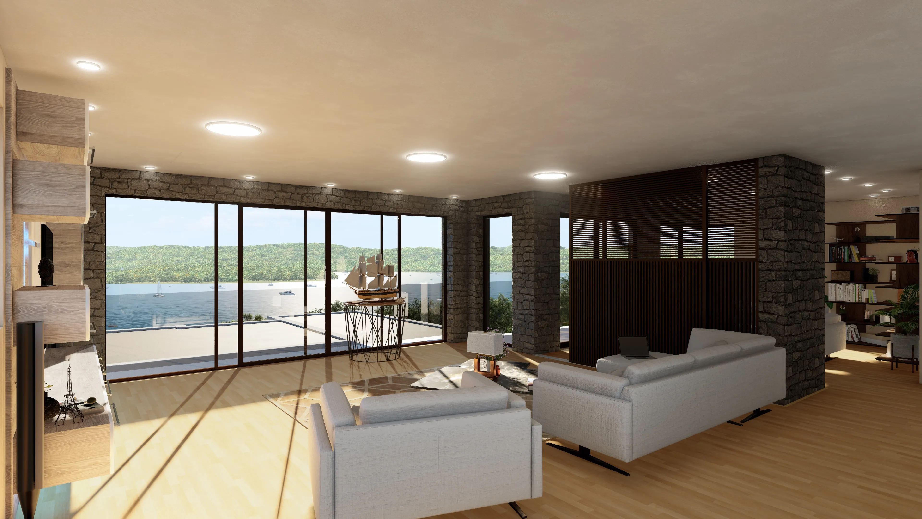 Villa B Living Room View 1